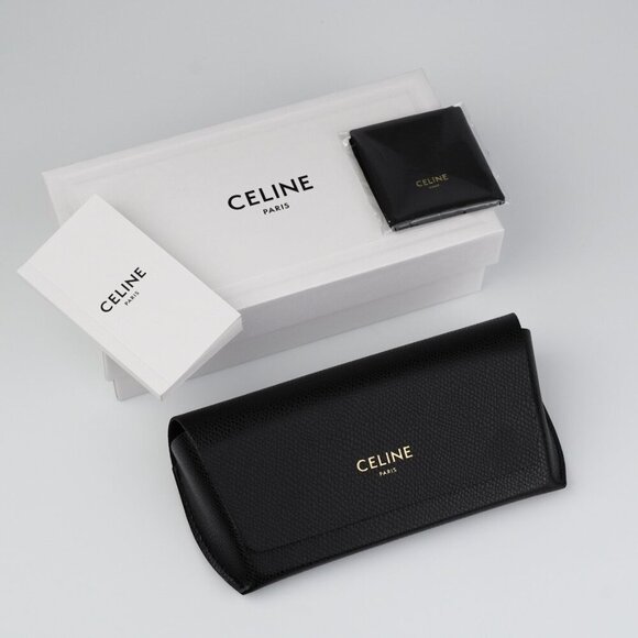 Celine CL40245U 39A BRAND NEW Sunglasses Butter Beige Smoke Geometric Unisex